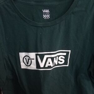 Vans Forest Green Tee with White Logo